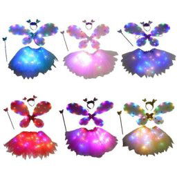 Robe scintillante papillon pour filles jupes Tutu à paillettes ailes de fées fournitures de fête