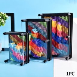 Sculpture de bureau 3D magique pour enfants gadget de jeu rétro classique jouet d'art d'épingle