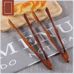 1 pc pinces à nourriture en bois pinces à Steak Barbecue pince à pain Dessert pince à pâtisserie