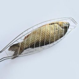 Mir de grillade de poisson avec poignée pliante outil de gril flexible antiadhésif hamburger