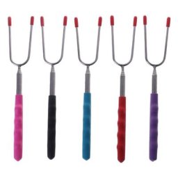 Bâton de barbecue télescopique en acier inoxydable bâtonnets de rôtissage à rallonge