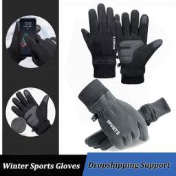 Gants thermiques d'hiver en polaire pour écran tactile coupe-vent antidérapants cyclisme