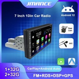 JMANCE-Autoradio avec écran tactile réglable 1DIN FM 7 pouces Android 1080P lecteur stéréo