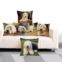 XUNYU – housse de coussin carrée en lin taie d'oreiller mignon ancien chien de berger