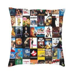 Juste de coussin de luxe avec motif de film classique taie d'oreiller décorative pour la maison