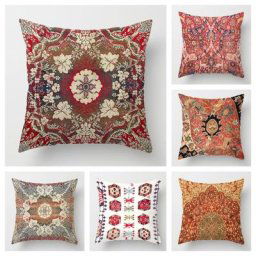 Juste de coussin à motif de tapis persan taie d'oreiller décoration de la maison salon canapé
