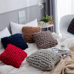 Coussin de siège arrière tissé créatif ligne épaisse chaise de Style nordique repose-main de