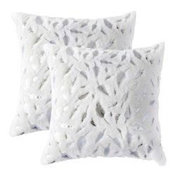 GIGIZAZA-Housses de coussin pour canapé décoration pour la maison avec plume imprimée or et