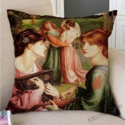 Taie d'oreiller pour fille housse de coussin de décoration artistique de style de la reine des