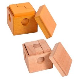 Cube Soma en bois pour adulte 7 boîtes Puzzle jouet en bois orme