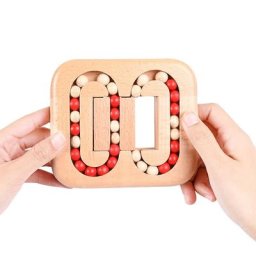 Jouet labyrinthe boule en bois jeu plat entraînement du cerveau décompression Table de bureau
