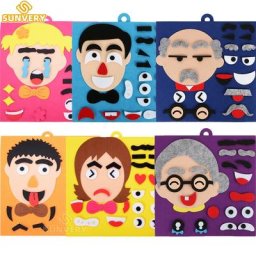 Puzzle d'expression qualifiée ale Montessori pour enfants changement d'émotion jouets
