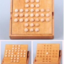 Planche de Solitaire en bois activité Cognitive échecs en diamant jouets pour enfants et adultes