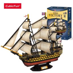 CubicFun – Kits de construction de voilier puzzle 3D modèle de bateau de la victoire HMS 189
