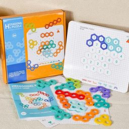 Puzzle Hexagonal en bois formes géométriques solides jouet éducatif pour enfants fournitures de