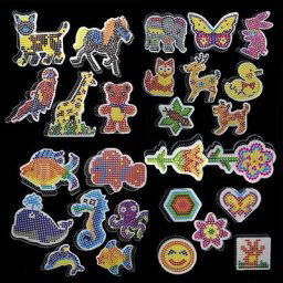 Pince à épiler en plastique blanc pour perles Hama 5mm Puzzle 3D Pegboards modèles papier à