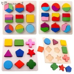 Puzzle 3D en bois pour enfant jouet de dessin animé circulation des animaux intelligence