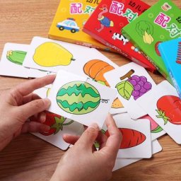 Jeu de cartes pour tout-petits jouet de puzzle fruits animaux camion nitive ensemble de vie