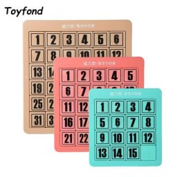 Toyfond-Puzzle coulissant magnétique avec chiffres 6x6 jeu de Klotski Huarong Road Board jeu de