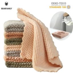 Torchon en microfibre anti-adhésif absorbant l'huile serviette multifonction pour la cuisine