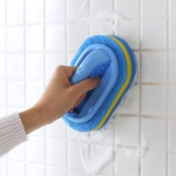 Brosse de nettoyage en céramique pour fente de fenêtre éponge de cuisine poignée de brosse de