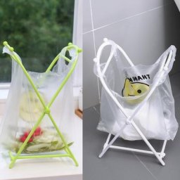 Support de sac à main de cuisine pliable support de sac à ordures simple rangement sur pied
