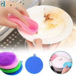 Tampon à Récurer Double Face en Silicone pour Nettoyer la Vaisselle Brosse pour Livres Filles