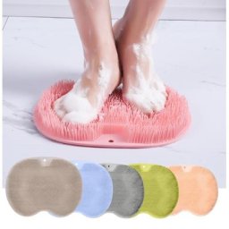 [""1/2 pièces brosse de lavage des pieds exfoliant douche Massage salle de bain antidérapant tapis de