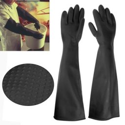 Gantelets en latex EPI en caoutchouc gants longs gantelet industriel anti-chimique 60cm