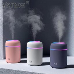 Humidificateur d'air USB à ultrasons et lumière douce diffuseur d'huiles essentielles ultrasonique