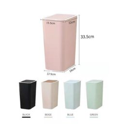 Poubelle rectangulaire avec couvercle Poubelle nordique Poussoir créatif Cuisine HOToilet