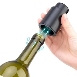 Bouchon de bouteille sous vide accessoire noir en ABS pour retirer l'air des bouteilles pour