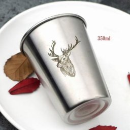 Tasse en acier inoxydable flamant rose de style industriel nordique simple bière eau froide