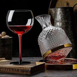 Gobelet rotatif à décanter 360 ml distributeur de carafe à décanter 1500ml bouteille en verre de