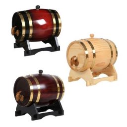 Distributeur de vin en bois de pin Vintage tonneaux de stockage seau avec support en bois