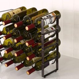 Support de bouteilles de vin empilable en métal F63A barre de rangement de bouteilles