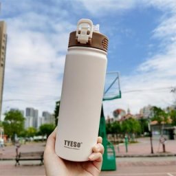 Tasse thermos double en acier inoxydable avec paille d'extraction sous vide sport portable
