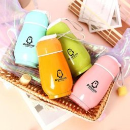 Bouteille Thermos en acier inoxydable pour enfants petite tasse pour étudiants pingouin lapin
