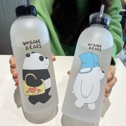 Bouteille d'eau De grande capacité transparente anti-fuite en paille Portable