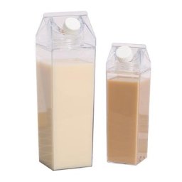 Boîte à Lait en Plastique Transparente Freins à Lait Bouteille d'Eau Portable Jus de Thé Pichet
