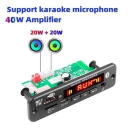 Carte décodeur MP3 de voiture kit radio FM Bluetooth amplificateur de puissance prise en charge