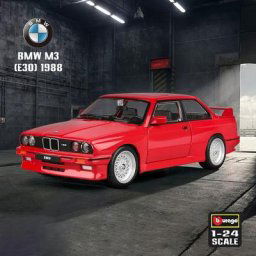 Bburago-Modèle de voiture en alliage BMW M3 E30 ornements décoratifs exquis collection classique