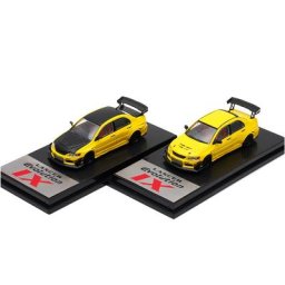 Modèle réduit de voiture Lancer EVO IX échelle 1/64e en carbone moulé sous pression disponible en