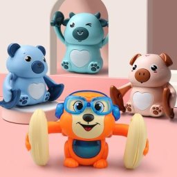 Jouet éducatif pour bébé jouet électrique singe contrôle vocal lumière à Induction musique