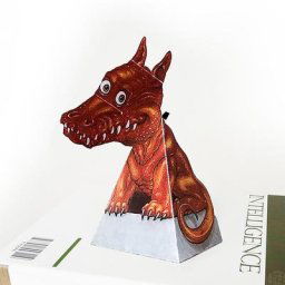 Jouet artisanal pour enfants et adultes illusion d'optique Dragon rouge ornement pliant Mini