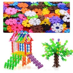 Puzzle 3D flocon de neige en plastique pour enfants jouet de construction créatif ensemble de