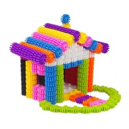 Jeux de construction d'engrenages en plastique colorés pour enfants assemblage d'interconnexion 3D