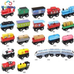 Jouets de train magnétique en bois pour enfants accessoires de train voiture lomatéritive James