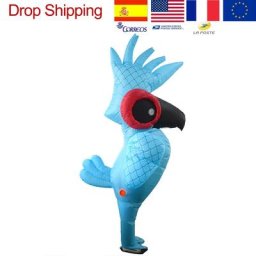 Costume gonflable de perroquet bleu de Rio Costume de Cosplay d'animal de dessin animé vêtements