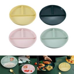 Plaques en plastique anti-chute à trois compartiments danspour enfants plaques queplate